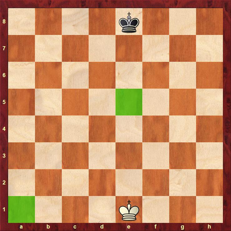 A1 and E5 squares highlighted on the chessboard